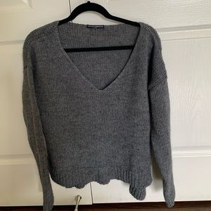 Brandy Melville gray knitted sweater